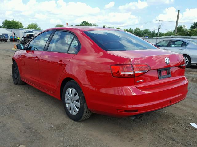 3VW2K7AJ1FM313211 - 2015 VOLKSWAGEN JETTA BASE 红色 照片 3