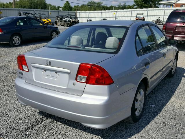 2HGES16305H573458 - 2005 HONDA CIVIC DX V SILVER photo 4