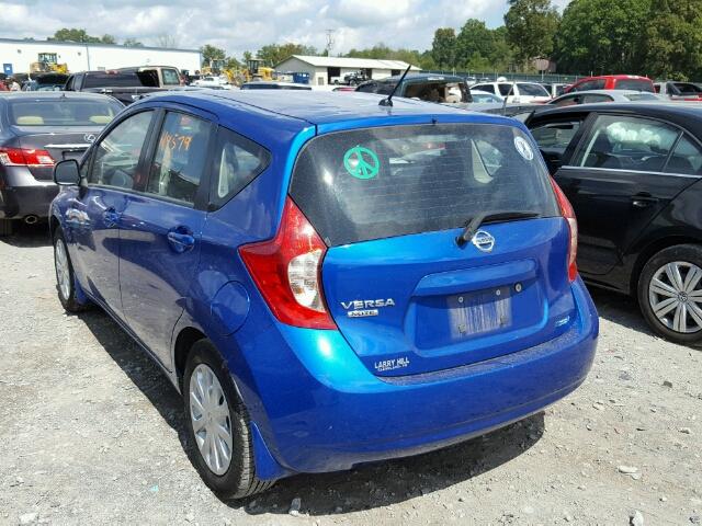 3N1CE2CP8EL426289 - 2014 NISSAN VERSA NOTE BLUE photo 3