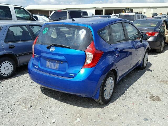 3N1CE2CP8EL426289 - 2014 NISSAN VERSA NOTE BLUE photo 4