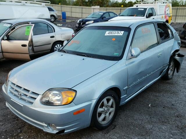 KMHCG35C35U321331 - 2005 HYUNDAI ACCENT GS BLUE photo 2