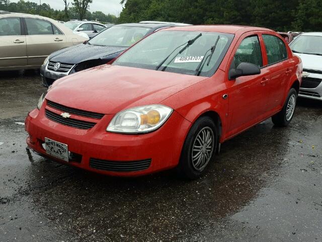 1G1AK55F567825727 - 2006 CHEVROLET COBALT LS RED photo 2