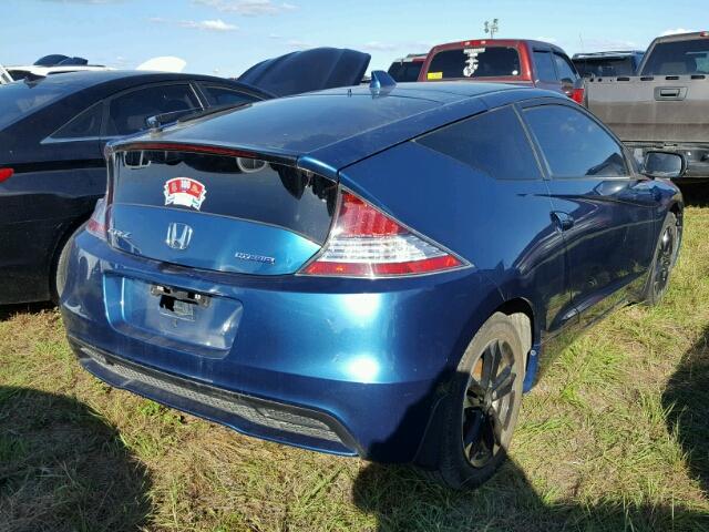 JHMZF1D61FS000594 - 2015 HONDA CR-Z BLUE photo 4