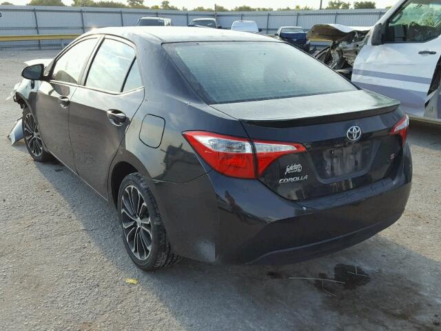 5YFBURHE8EP105576 - 2014 TOYOTA COROLLA L BLACK photo 3