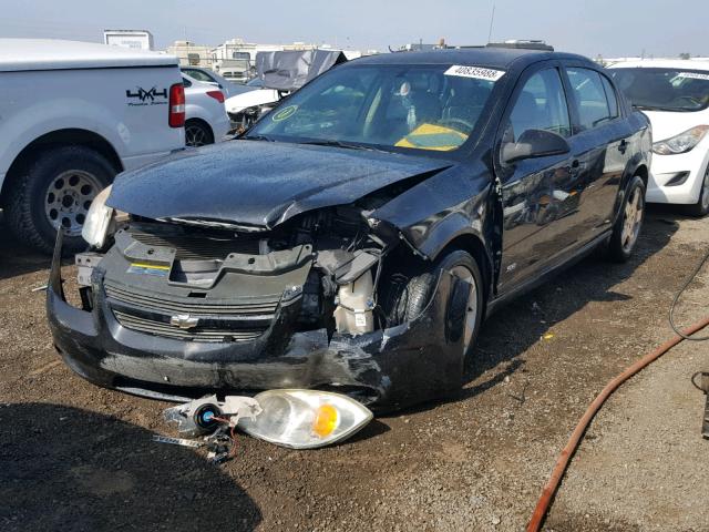 1G1AM58B767866010 - 2006 CHEVROLET COBALT SS BLACK photo 2