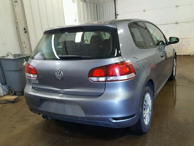 WVWAB7AJ2CW097458 - 2012 VOLKSWAGEN GOLF GRAY photo 4