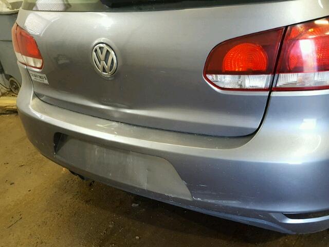 WVWAB7AJ2CW097458 - 2012 VOLKSWAGEN GOLF GRAY photo 9