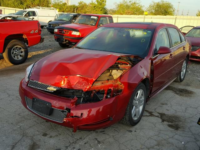 2G1WB5E37E1168503 - 2014 CHEVROLET IMPALA LIM MAROON photo 2