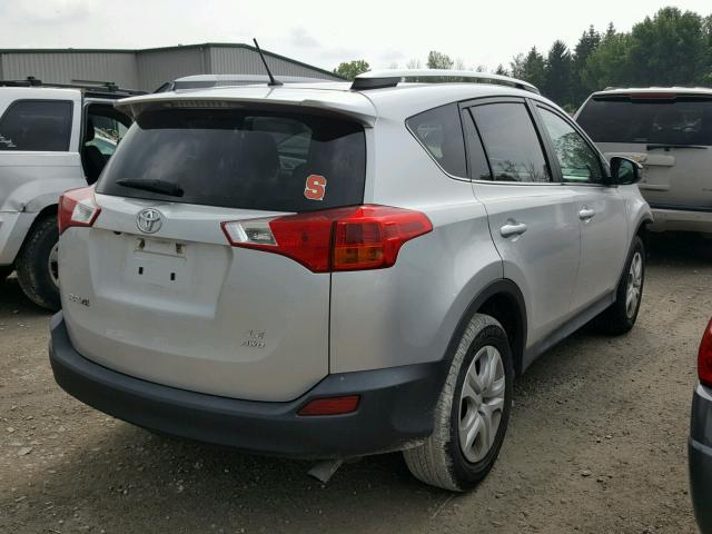 2T3BFREV2EW137377 - 2014 TOYOTA RAV4 LE SILVER photo 4