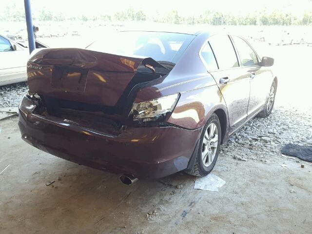 JHMCP26438C019066 - 2008 HONDA ACCORD LXP BURGUNDY photo 4