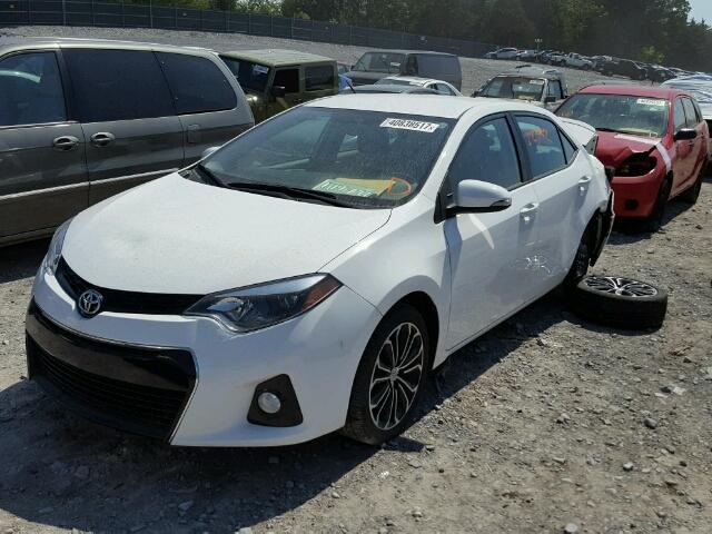 2T1BURHE1GC609695 - 2016 TOYOTA COROLLA WHITE photo 2