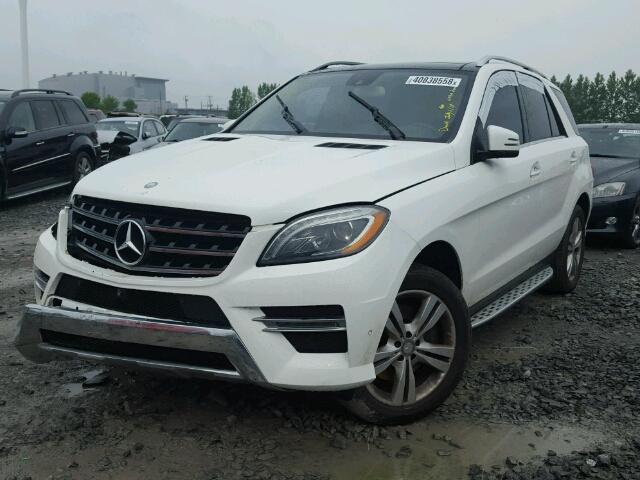 4JGDA2EB6FA538012 - 2015 MERCEDES-BENZ ML 350 BLU WHITE photo 2