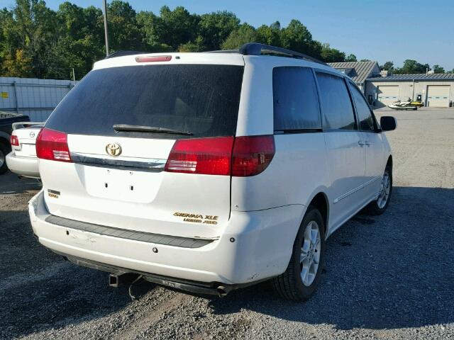 5TDBA22C74S017888 - 2004 TOYOTA SIENNA XLE WHITE photo 4