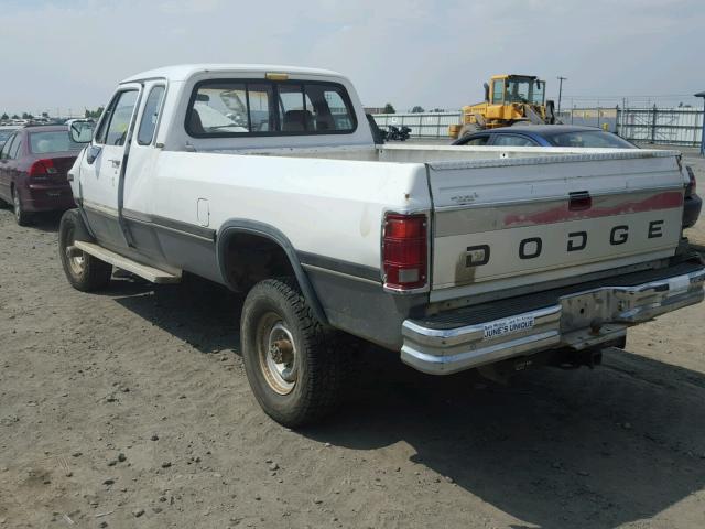 3B7KM23CXNM524372 - 1992 DODGE W-SERIES W WHITE photo 3