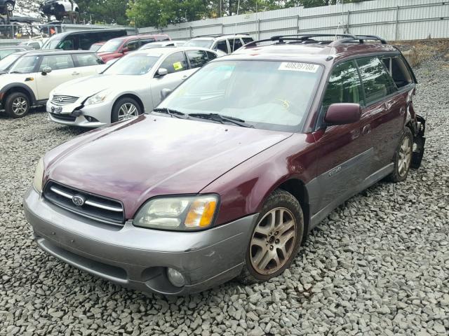 4S3BH6657Y7615204 - 2000 SUBARU LEGACY OUT RED photo 2