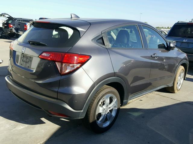 3CZRU5H30GM705003 - 2016 HONDA HR-V LX GRAY photo 4