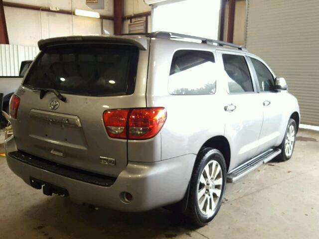 5TDKY5G13DS047037 - 2013 TOYOTA SEQUOIA LI SILVER photo 4