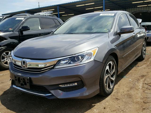 1HGCR2F87HA031040 - 2017 HONDA ACCORD EXL GRAY photo 2