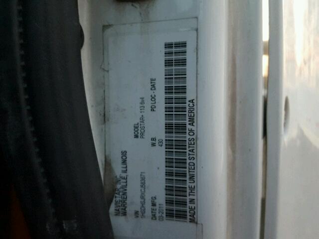 1HSDHSJRXCJ583671 - 2012 INTERNATIONAL PROSTAR 白色 照片 10