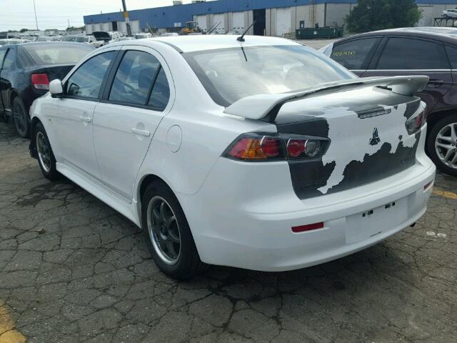 JA32U2FU4BU041843 - 2011 MITSUBISHI LANCER WHITE photo 3