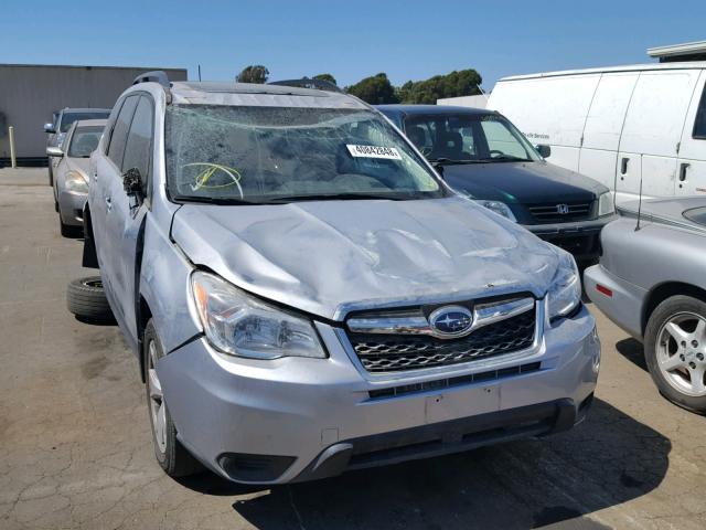 JF2SJAEC1EH519986 - 2014 SUBARU FORESTER 2 SILVER photo 1