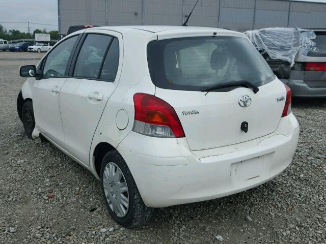 JTDKT903495255099 - 2009 TOYOTA YARIS WHITE photo 3