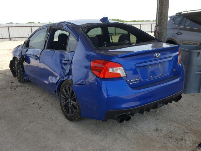 JF1VA1D69F8821797 - 2015 SUBARU WRX PREMIU BLUE photo 3