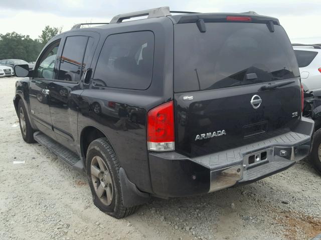 5N1AA08A16N721353 - 2006 NISSAN ARMADA SE BLACK photo 3