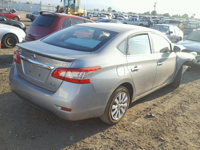 3N1AB7AP7EY322055 - 2014 NISSAN SENTRA S SILVER photo 4