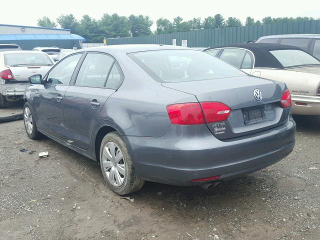 3VW2K7AJXCM402271 - 2012 VOLKSWAGEN JETTA BASE Գրաֆիտ լուսանկար 3