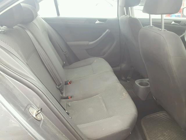 3VW2K7AJXCM402271 - 2012 VOLKSWAGEN JETTA BASE Գրաֆիտ լուսանկար 6