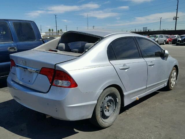 2HGFA1E59BH517864 - 2011 HONDA CIVIC LX SILVER photo 4