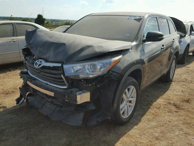 5TDZARFHXFS015570 - 2015 TOYOTA HIGHLANDER BLACK photo 2