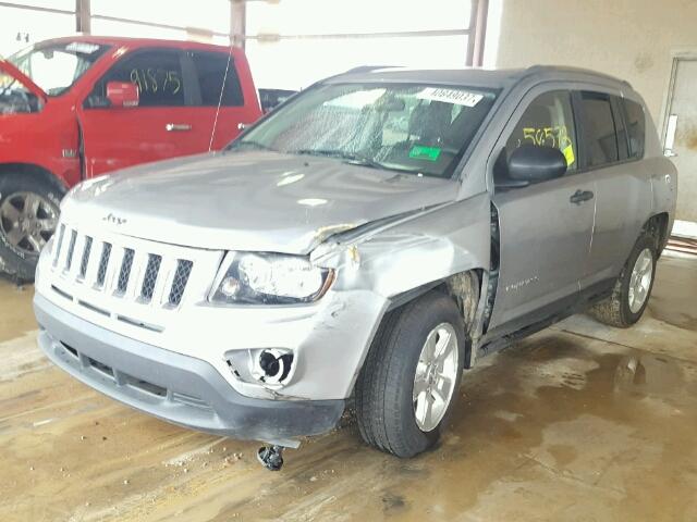 1C4NJCBA9ED758574 - 2014 JEEP COMPASS SP SILVER photo 2