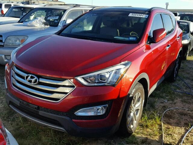 5XYZU3LB9EG137174 - 2014 HYUNDAI SANTA FE S RED photo 2