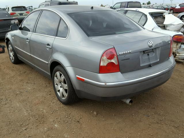 WVWRH63B53P395448 - 2003 VOLKSWAGEN PASSAT GLX CHARCOAL photo 3