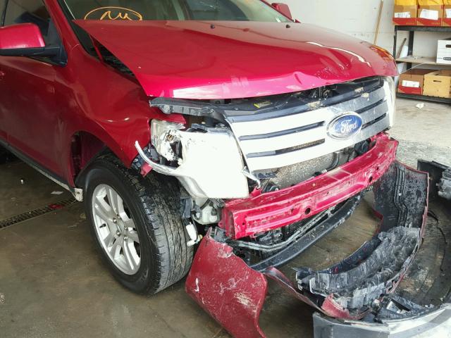 2FMDK48C47BA65360 - 2007 FORD EDGE SEL RED photo 9