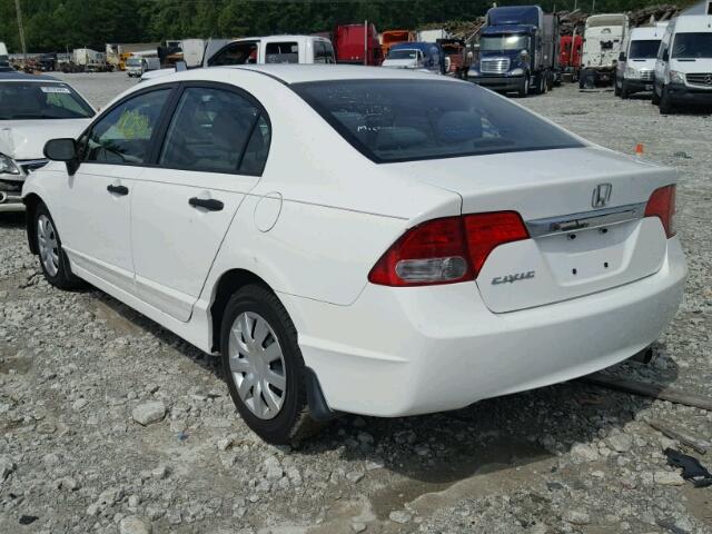 2HGFA16339H339652 - 2009 HONDA CIVIC VP WHITE photo 3