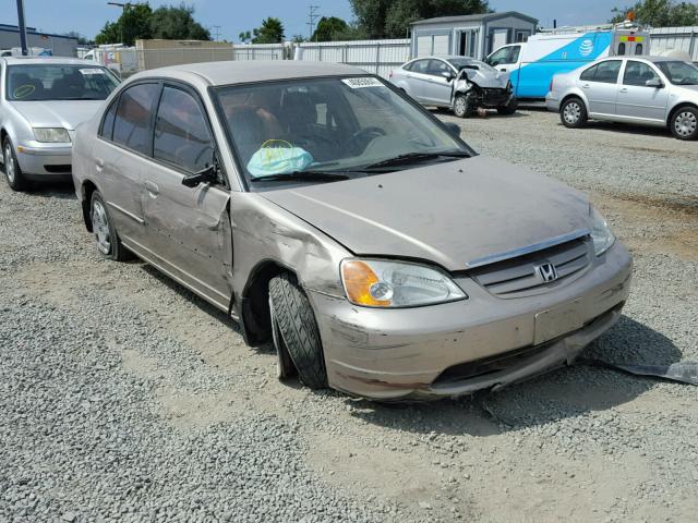 2HGES16672H545680 - 2002 HONDA CIVIC LX TAN photo 1