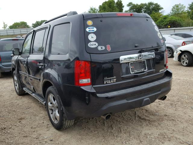 5FNYF4H78DB001124 - 2013 HONDA PILOT EXLN BLACK photo 3