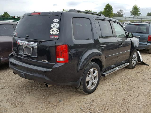 5FNYF4H78DB001124 - 2013 HONDA PILOT EXLN BLACK photo 4