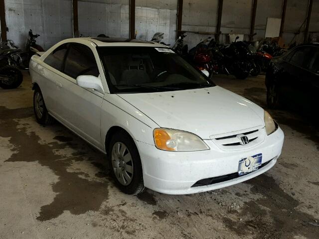 1HGEM22902L042737 - 2002 HONDA CIVIC WHITE photo 1