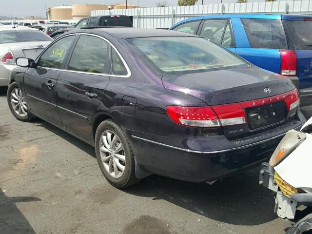 KMHFC46F36A060793 - 2006 HYUNDAI AZERA SE PURPLE photo 3