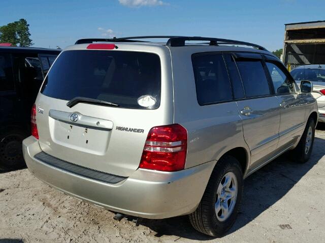 JTEGD21A730053350 - 2003 TOYOTA HIGHLANDER SILVER photo 4