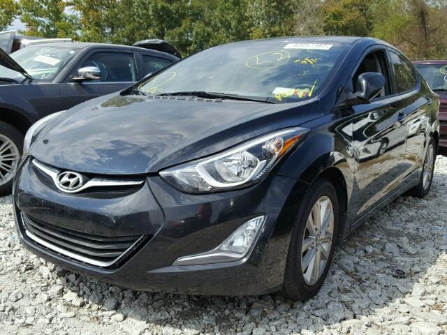 KMHDH4AE2EU029314 - 2014 HYUNDAI ELANTRA BLACK photo 2