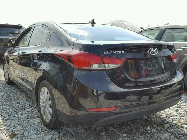 KMHDH4AE2EU029314 - 2014 HYUNDAI ELANTRA BLACK photo 3