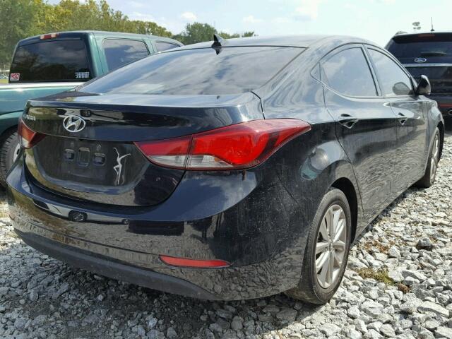 KMHDH4AE2EU029314 - 2014 HYUNDAI ELANTRA BLACK photo 4