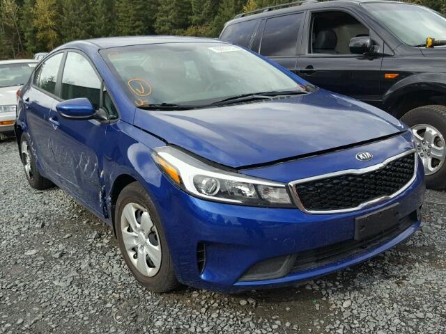 3KPFL4A78HE072961 - 2017 KIA FORTE LX BLUE photo 1