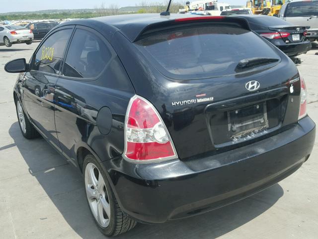 KMHCN36C18U079762 - 2008 HYUNDAI ACCENT SE BLACK photo 3