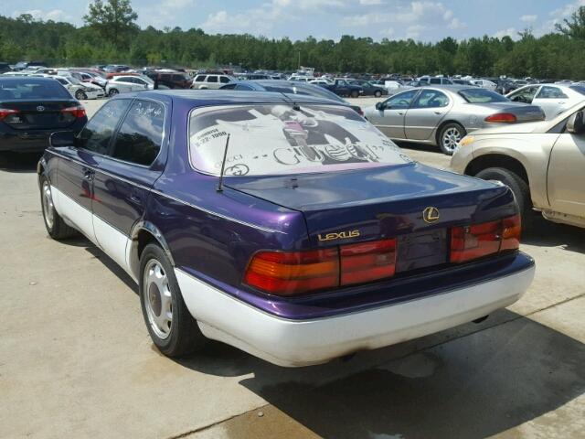 JT8UF11E3R0200298 - 1994 LEXUS LS PURPLE photo 3